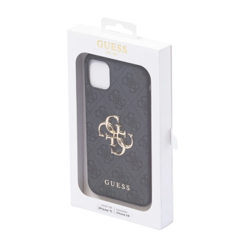Etui Guess 4G Big Metal Logo na iPhone 11 / Xr - szare