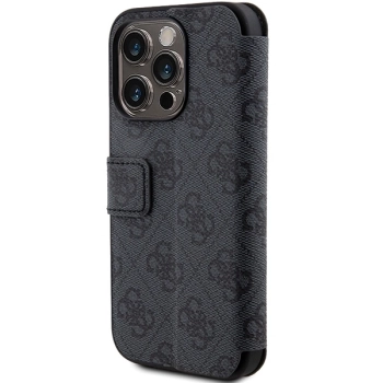 Etui Guess 4G Metal Logo na iPhone 15 Pro - szare