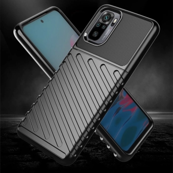 Thunder Case elastyczne pancerne etui pokrowiec Xiaomi Redmi 10 czarny