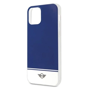 Etui Mini Morris Stripe Collection iPhone 12 Pro Max - granatowe