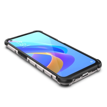 Honeycomb etui pancerny pokrowiec z żelową ramką Oppo A76 / Oppo A36 / Realme 9i czarny