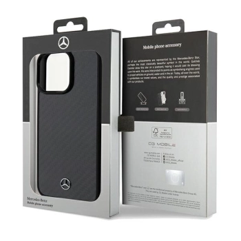 Etui Mercedes Carbon Fiber Dynamic na iPhone 15 Pro Max - czarne