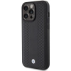 Etui BMW Leather Diamond Pattern na iPhone 15 Pro - czarne