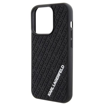 Etui Karl Lagerfeld 3D Rubber Multi Logo na iPhone 15 Pro - czarne