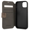 Etui Guess 4G Stripe na iPhone 13 mini - brązowe
