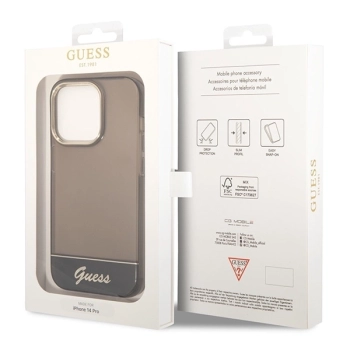 Etui Guess Translucent na iPhone 14 Pro Max - czarne