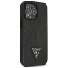 Etui Guess Saffiano Triangle Logo na iPhone 14 Pro Max - czarne