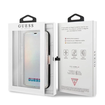 Etui Guess Iridescent na iPhone 11 Pro - srebrne