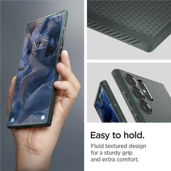 Etui Spigen Liquid Air na Samsung Galaxy S23 Ultra - ciemnozielone