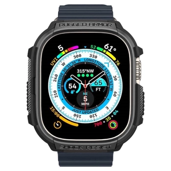 Etui Spigen Rugged Armor na Apple Watch Ultra (49 mm) - czarny mat