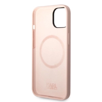 Etui Karl Lagerfeld Silicone Ikonik MagSafe na iPhone 14 - różowe