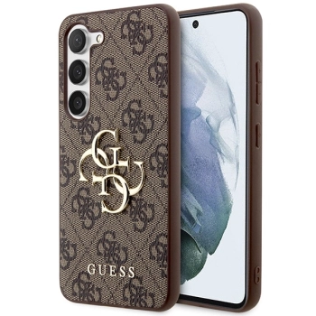 Etui Guess 4G Big Metal Logo na Samsung Galaxy S24 - brązowe