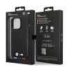 Etui BMW Leather Stamp Tricolor MagSafe na iPhone 14 Pro Max - czarne