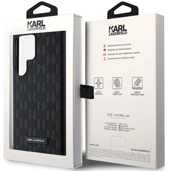 Etui Karl Lagerfeld Saffiano Mono Metal Logo na Samsung Galaxy S24 Ultra - czarne
