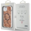 Etui Guess IML GCube MagSafe na iPhone 15 Plus / 14 Plus - brązowe