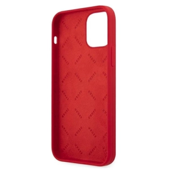 Etui Guess Peony Collection na iPhone 12 Pro Max - czerwone
