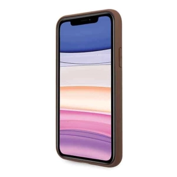 Etui Guess 4G Stripe Collection na iPhone 11 / Xr - brązowe