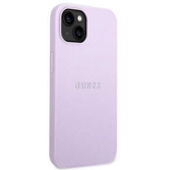 Etui Guess Saffiano Strap na iPhone 14 Plus - fioletowe