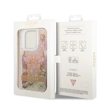 Etui Guess Paisley Liquid Glitter na iPhone 14 Pro Max - złote