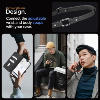 Etui Spigen Wallet S Pro na iPhone 15 Pro - czarne