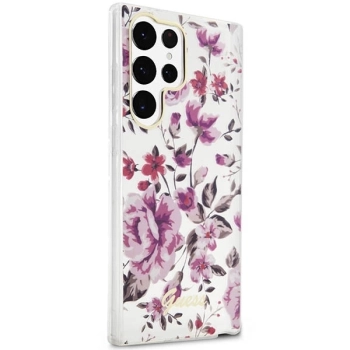 Etui Guess Flower Collection na Samsung Galaxy S23 Ultra - białe