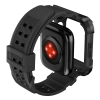 Kingxbar CYF134 2w1 pancerne etui Apple Watch SE, 6, 5, 4 (44 mm) ze stali nierdzewnej z paskiem czarne