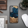 Etui z drewna i żywicy na Samsung Galaxy S23 Bewood Unique Neptun - granatowo-czarne