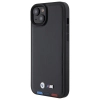Etui BMW Leather Stamp Tricolor do iPhone 15 Plus - czarne