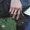 Pancerne etui z podstawką i osłoną aparatu do iPhone 15 Pro Max Hybrid Armor Camshield - niebieskie