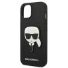 Etui Karl Lagerfeld Saffiano Karl's Head Patch na iPhone 14 Plus - czarne