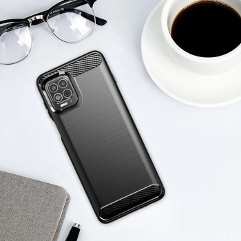 Carbon Case elastyczne etui pokrowiec Motorola Moto G100 / Edge S czarny