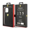 Etui Ferrari Leather Stamp Sides na iPhone 14 Pro - czarne