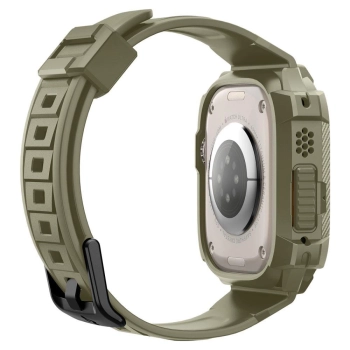 Etui z paskiem Spigen Rugged Armor Pro na Apple Watch Ultra (49 mm) - zielone