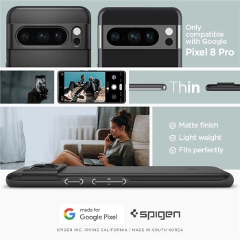 Etui Spigen Thin Fit na Google Pixel 8 Pro - czarne