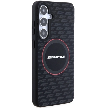 Etui AMG Silicone Carbon Pattern MagSafe na Samsung Galaxy S24 - czarne