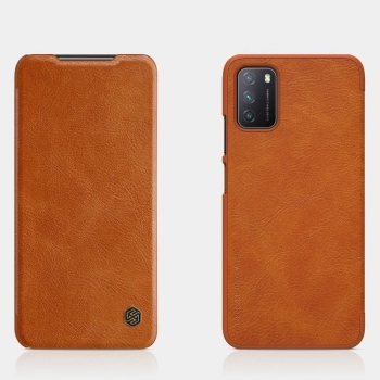 Nillkin Qin skórzana kabura etui Xiaomi Poco M3 czarny