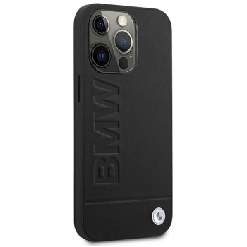 Etui BMW Signature Logo Imprint na iPhone 13 Pro Max - czarne