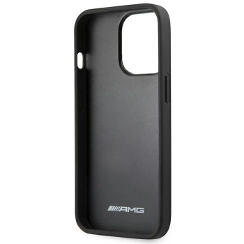 Etui AMG Leather Hot Stamped na iPhone 14 Pro - czarne
