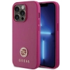 Etui Guess Strass Metal Logo do iPhone 15 Pro - różowe