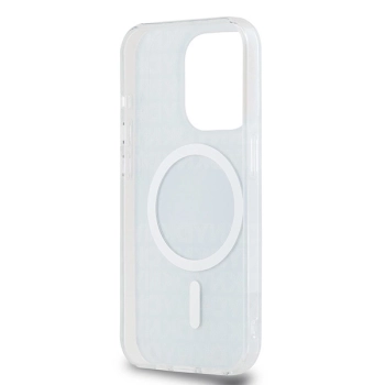 Etui DKNY IML Mono & Stripe MagSafe na iPhone 15 Pro Max - niebieskie