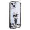 Etui Karl Lagerfeld Liquid Glitter Ikonik do iPhone 15 - przezroczyste