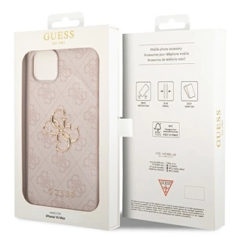 Etui Guess 4G Big Metal Logo na iPhone 14 - różowe