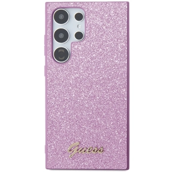 Etui Guess Glitter Script na Samsung Galaxy S24 Ultra - fioletowe