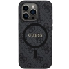 Etui Guess 4G Collection Leather Metal Logo MagSafe na iPhone 14 Pro Max - czarne
