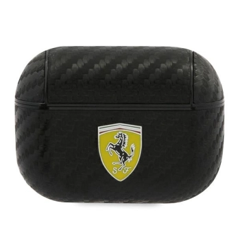 Etui Ferrari On Track PU Carbon na AirPods Pro - czarne