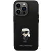 Etui Karl Lagerfeld Silicone Ikonik Metal Pin na iPhone 14 Pro - czarne