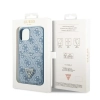 Etui Guess 4G Triangle Logo Cardslot na iPhone 13 mini - niebieskie