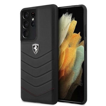 Etui Ferrari Off Track Quilted na Samsung Galaxy S21 Ultra - czarne