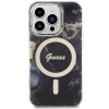 Etui Guess Golden Marble MagSafe na iPhone 14 Pro Max - czarne