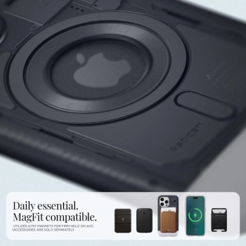 Etui Spigen Classic C1 Mag z MagSafe na iPhone 15 Pro - grafitowe